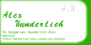 alex wunderlich business card